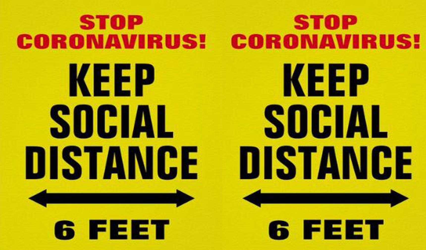 keep distance sticker